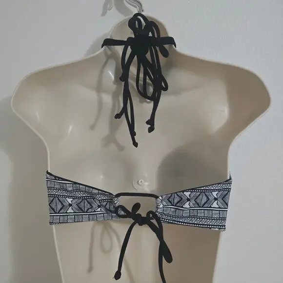 NWT Issa de'mar Morrocco High Neck Strappy Bikini Top Black-M Festival Boho - Picture 5 of 7